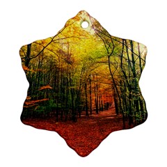 Forest Woods Autumn Nature Ornament (snowflake)