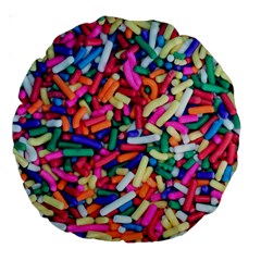 Colorful Candy Texture, Close-up Large 18  Premium Round Cushions