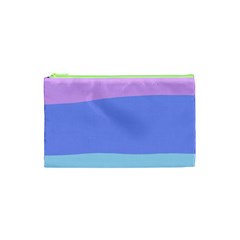 Pastel Colour, Blue, Lilac, Orange, Pastel, Pink, Romance Cosmetic Bag (xs)