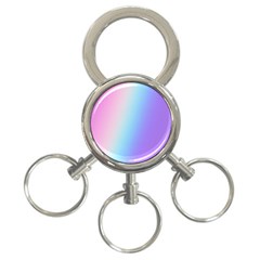 Pastel Rainbow, Color 3-ring Key Chain