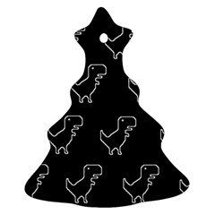 Cute Black, Dinosaur Ornament (christmas Tree) 