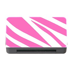 White Pink Stripes, Pattern Memory Card Reader With Cf