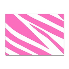 White Pink Stripes, Pattern Sticker A4 (100 Pack)