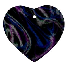 Multicolored Abstract Dynamic Shapes Print Heart Ornament (two Sides)