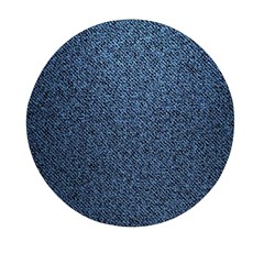 Blue Denim Fabric Mini Round Pill Box (pack Of 3)