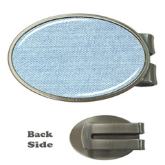 Blue Denim Texture, Macro Money Clips (oval) 