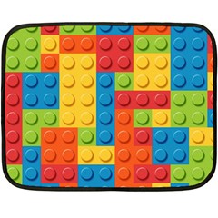 Lego Bricks, Colorful Dots Background Two Sides Fleece Blanket (mini)