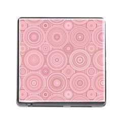 Pink Retro Texture With Circles, Retro Circles Background, Memory Card Reader (square 5 Slot)