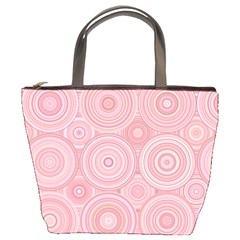 Pink Retro Texture With Circles, Retro Circles Background, Bucket Bag