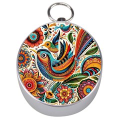 Madhubani Art A Silver Compasses