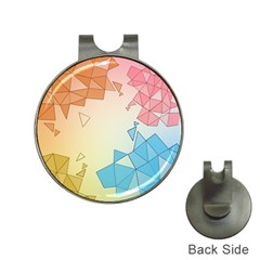 Background Pastel Geometric Lines Hat Clips With Golf Markers