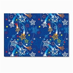 Christmas Stars Pattern Star Postcards 5  X 7  (pkg Of 10)