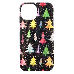 Fun Christmas Trees Adoxali Scandinavian Artistic Background Pattern Iphone 15 Black Uv Print Pc Hardshell Case