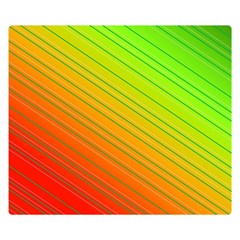 Orange Green Gradient Hunter Premium Plush Fleece Blanket (small)