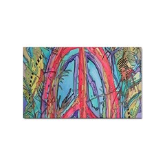 Artistic Psychedelic Hippie Peace Sign Trippy Sticker Rectangular (10 Pack)