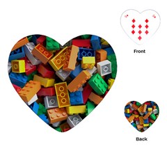 Lego, Toy Block, Colorfulness Playing Cards Single Design (heart)