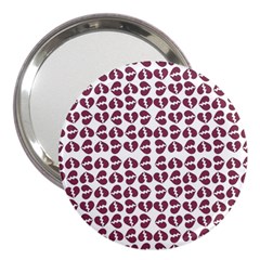 Love In Pieces Print Pattern Design 3  Handbag Mirrors