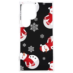 Christmas Texture, Retro Background With Snowmen Samsung Galaxy S24 Plus 6 7 Inch Tpu Uv Case by kyorashop23