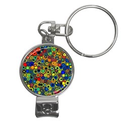 Circles, Colorful Nail Clippers Key Chain