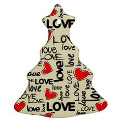 Love Abstract Background Love Textures Ornament (christmas Tree) 