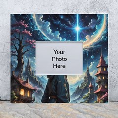 Enchanting Fantasy Night Sky Scene White Wall Photo Frame 5  X 7  by ExtraGoodSauce