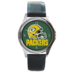 Green Bay Packers Round Metal Watch