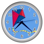 Kite Wall Clock (Silver)