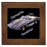 Chevrolet Corvette Roadster 1961 Car Framed Tile Front