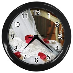 Western Wedding Festival Wall Clock (black)