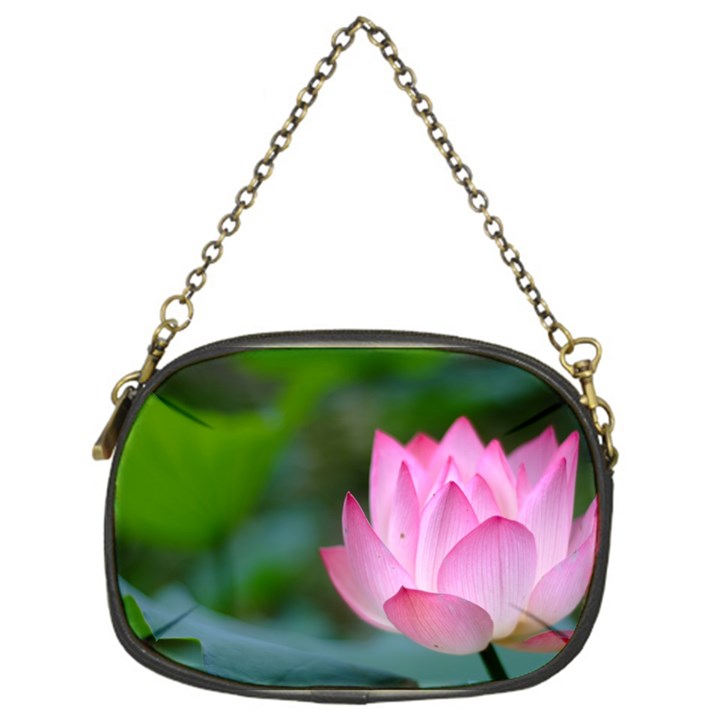 Pink Flowers Chain Purse (One Side)