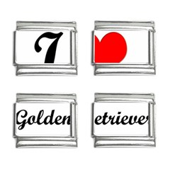 I Love Golden Retriever 9mm Italian Charm (4 Pack)