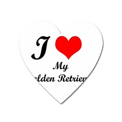 I Love Golden Retriever Magnet (heart) by mydogbreeds