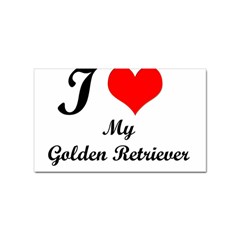 I Love Golden Retriever Sticker Rectangular (10 Pack) by mydogbreeds