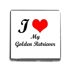 I Love Golden Retriever Memory Card Reader (square)