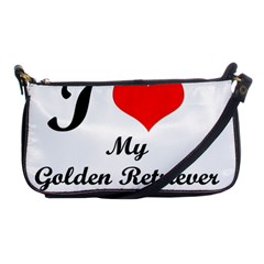 I Love Golden Retriever Shoulder Clutch Bag by mydogbreeds