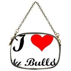 I-love-my-bulldog Chain Purse (one Side) by swimsuitscccc