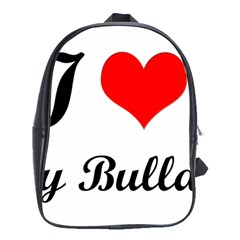 I-love-my-bulldog School Bag (large)