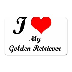 I Love My Golden Retriever Magnet (rectangular) by ArtsCafecom3