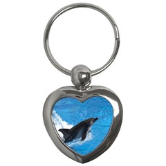 Swimming Dolphin Key Chain (heart) by knknjkknjdd