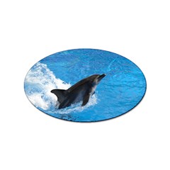 Swimming Dolphin Sticker Oval (100 Pack) by knknjkknjdd