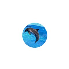 Jumping Dolphin 1  Mini Button by dropshipcnnet