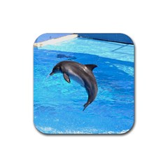 Jumping Dolphin Rubber Coaster (square) by dropshipcnnet