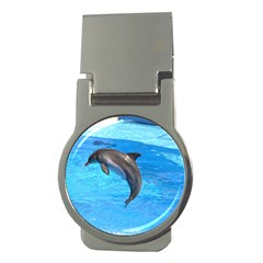 Jumping Dolphin Money Clip (round)