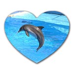 Jumping Dolphin Mousepad (Heart) Front