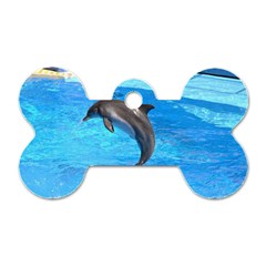 Jumping Dolphin Dog Tag Bone (one Side) by dropshipcnnet