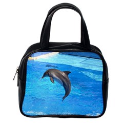 Jumping Dolphin Classic Handbag (one Side) by dropshipcnnet