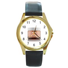 300x322 6240 Product Round Gold Metal Watch by xxxx