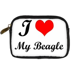 I Love My Beagle Digital Camera Leather Case by free