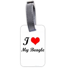 I Love My Beagle Luggage Tag (two Sides) by free