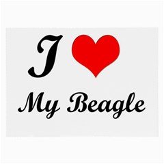 I Love My Beagle Glasses Cloth (large, Two Sides) by vipstores